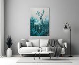 Mint Deer Glass Wall Art || Designer Collection Aaria Tees
