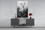 Monochrome Deer Glass Wall Art || Designer Collection Aaria Tees