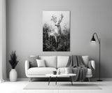 Monochrome Deer Glass Wall Art || Designer Collection Aaria Tees