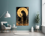 Golden Prayers of Mary Glass Wall Art || Designer Collection Aaria Tees