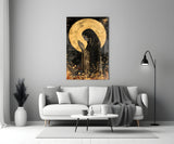 Golden Prayers of Mary Glass Wall Art || Designer Collection Aaria Tees