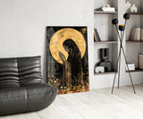 Golden Prayers of Mary Glass Wall Art || Designer Collection Aaria Tees