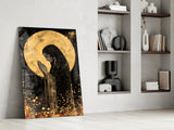 Golden Prayers of Mary Glass Wall Art || Designer Collection Aaria Tees