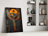 Winged God Glass Wall Art || Designer Collection Aaria Tees
