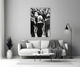 Loneliness in a Crowd Glass Wall Art || Designer Collection Aaria Tees
