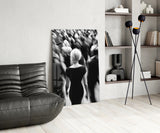 Loneliness in a Crowd Glass Wall Art || Designer Collection Aaria Tees