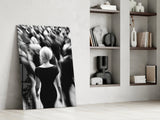 Loneliness in a Crowd Glass Wall Art || Designer Collection Aaria Tees