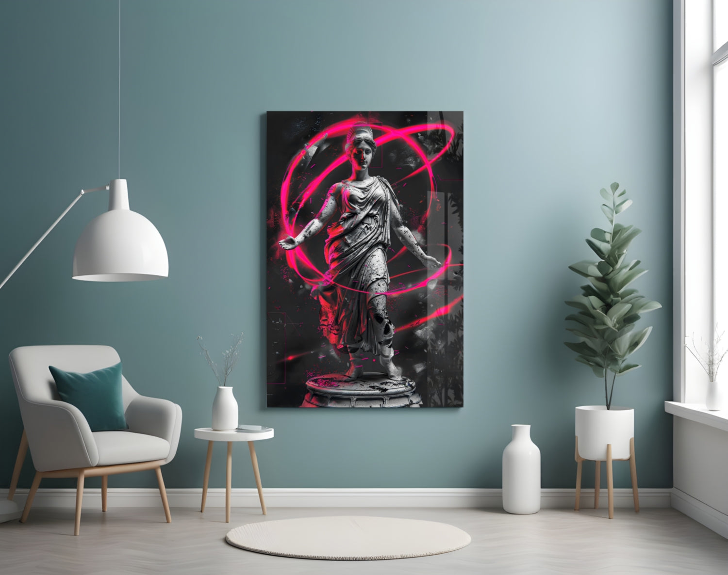 Neon Venus Glass Wall Art || Designer Collection - Aaria Tees Aaria Tees