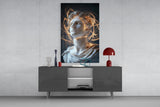The Shining Mind of Aurelius Glass Wall Art || Designer Collection Aaria Tees