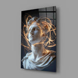 The Shining Mind of Aurelius Glass Wall Art || Designer Collection Aaria Tees