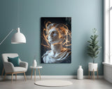 The Shining Mind of Aurelius Glass Wall Art || Designer Collection Aaria Tees