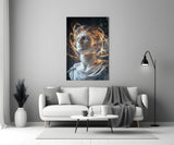 The Shining Mind of Aurelius Glass Wall Art || Designer Collection Aaria Tees
