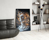 The Shining Mind of Aurelius Glass Wall Art || Designer Collection Aaria Tees