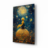 The Little Prince: Starry Night Glass Wall Art || Designer Collection Aaria Tees