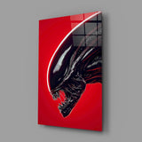 Alien: Red Menace Glass Wall Art || Designer Collection Aaria Tees