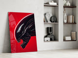 Alien: Red Menace Glass Wall Art || Designer Collection Aaria Tees