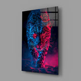 Neon Leopard Glass Wall Art || Designer Collection Aaria Tees