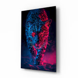 Neon Leopard Glass Wall Art || Designer Collection Aaria Tees