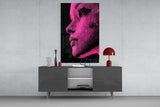 Pink with Dots Glass Wall Art || Designer Collection Aaria Tees