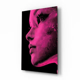 Pink with Dots Glass Wall Art || Designer Collection Aaria Tees