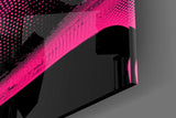 Pink with Dots Glass Wall Art || Designer Collection Aaria Tees