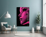 Pink with Dots Glass Wall Art || Designer Collection Aaria Tees