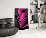 Pink with Dots Glass Wall Art || Designer Collection Aaria Tees