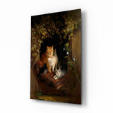 Family in the Window Glass Wall Art || Designer Collection Aaria Tees