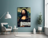 Modern Mona Lisa Glass Wall Art || Designer Collection Aaria Tees