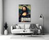 Modern Mona Lisa Glass Wall Art || Designer Collection Aaria Tees