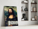 Modern Mona Lisa Glass Wall Art || Designer Collection Aaria Tees