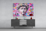 Graffiti David Glass Wall Art || Designer Collection Aaria Tees