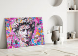 Graffiti David Glass Wall Art || Designer Collection Aaria Tees