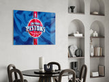 The fluctuating Detroit Pistons Glass Wall Art || Designer Collection Aaria Tees