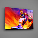 Devin Booker: Rise of the Flames Glass Wall Art || Designer Collection Aaria Tees