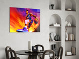 Devin Booker: Rise of the Flames Glass Wall Art || Designer Collection Aaria Tees