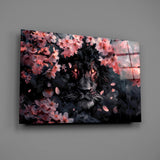 Lion of the Night Glass Wall Art || Designer Collection Aaria Tees