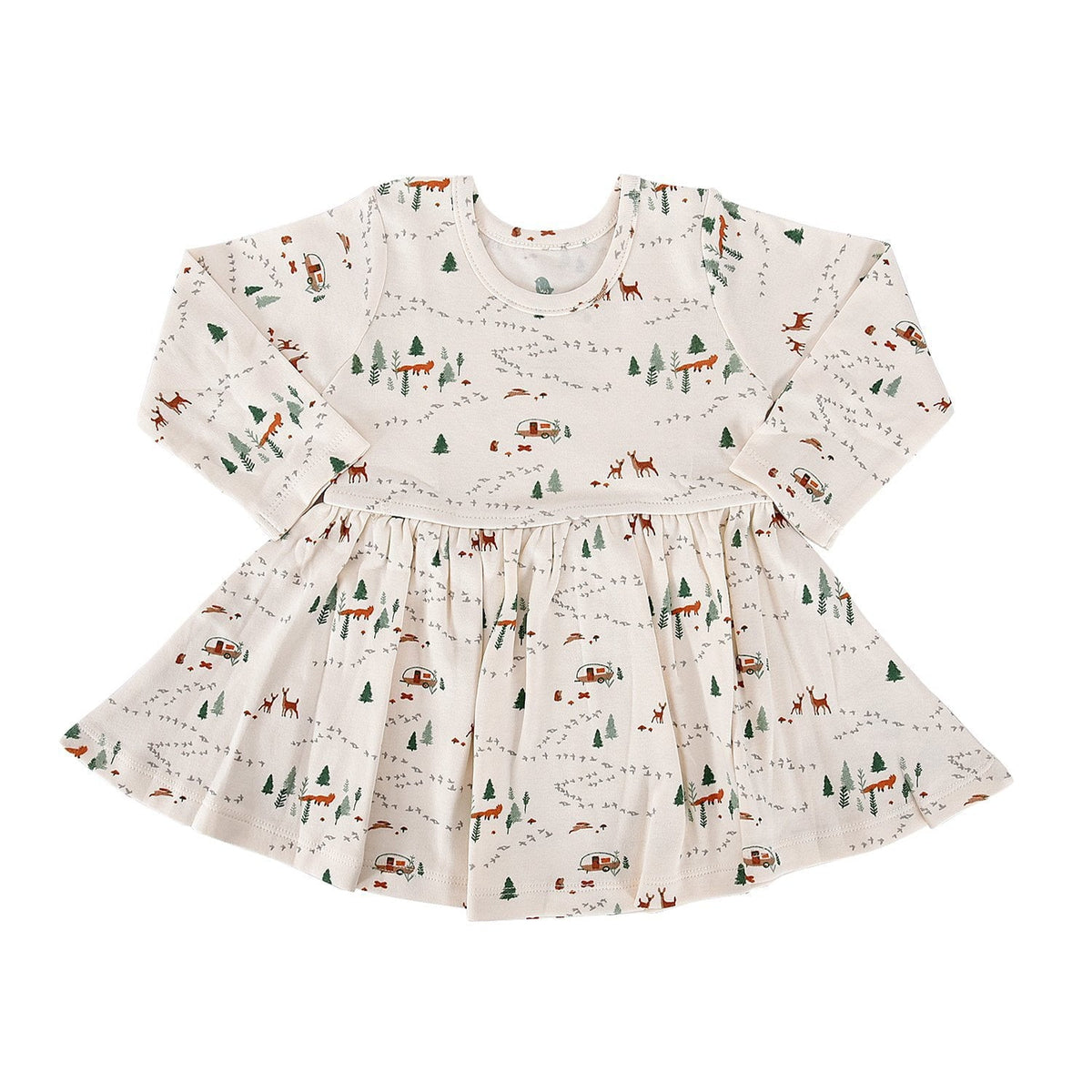 long sleeve twirl dress | into the woods - Aaria Tees