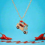 Taco Truck Locket Necklace - Aaria Tees Aaria Tees