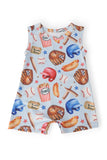 Take Me Out to the Ballgame Shorty One-Piece - Aaria Tees Aaria Tees