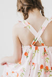 Tangerine Ruffle Cross Back Dress - Aaria Tees Aaria Tees