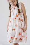 Tangerine Ruffle Cross Back Dress - Aaria Tees Aaria Tees