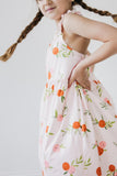 Tangerine Ruffle Cross Back Dress - Aaria Tees Aaria Tees