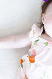 Tangerine Ruffle Cross Back Romper - Aaria Tees Aaria Tees