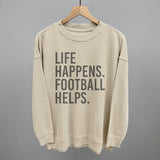 Life Happens. Football Helps. Aaria Tees