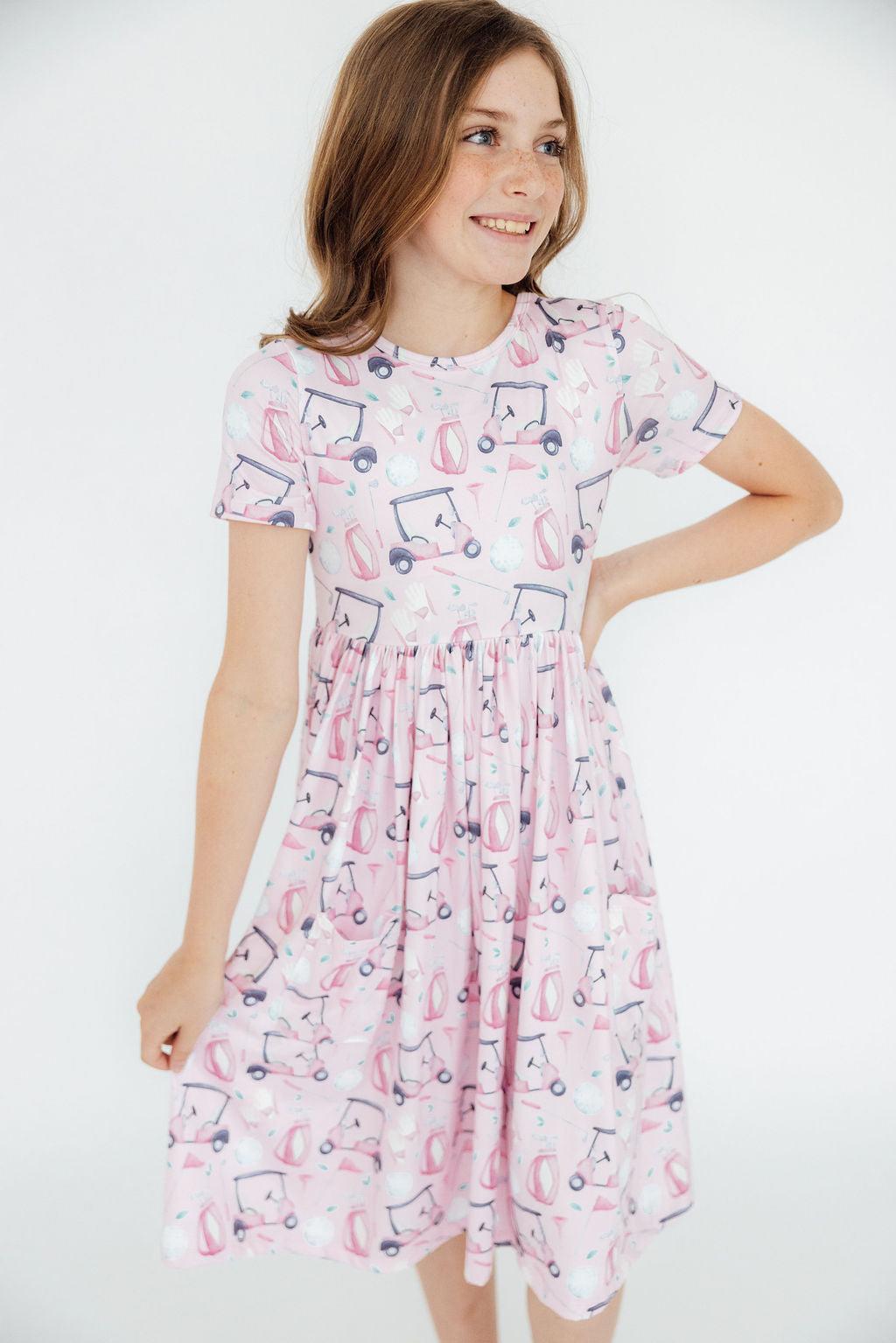 Tee Time S/S Pocket Twirl Dress - Aaria Tees Aaria Tees