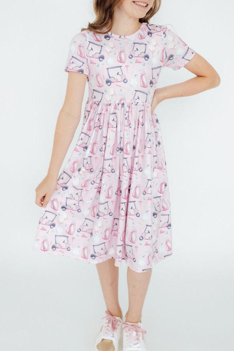 Tee Time S/S Pocket Twirl Dress - Aaria Tees Aaria Tees