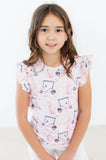 Tee Time S/S Ruffle Tee - Aaria Tees Aaria Tees