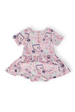 Tee Time S/S Twirl Bodysuit - Aaria Tees Aaria Tees