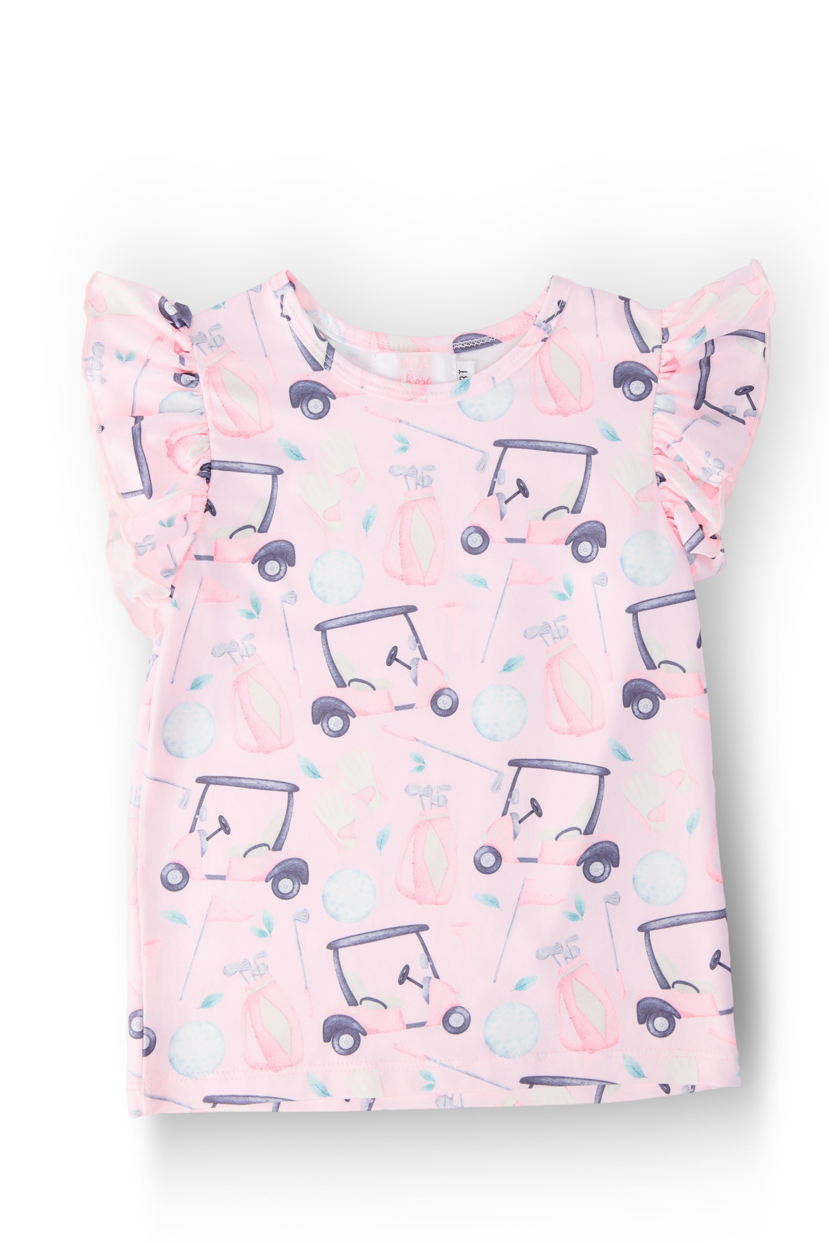 Tee Time S/S Ruffle Tee - Aaria Tees Aaria Tees